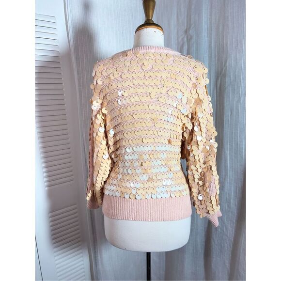 Sèmplice | Women’s | Sweaters | M | Vintage Y2k Sequined Light Barbie Pink Sweat - Picture 4 of 6